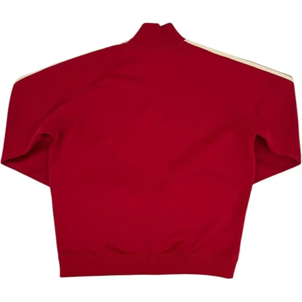Abercrombie & Fitch Vintage Y2K Preppy Retro Muscle Fit Knit Track Jacket Red XL